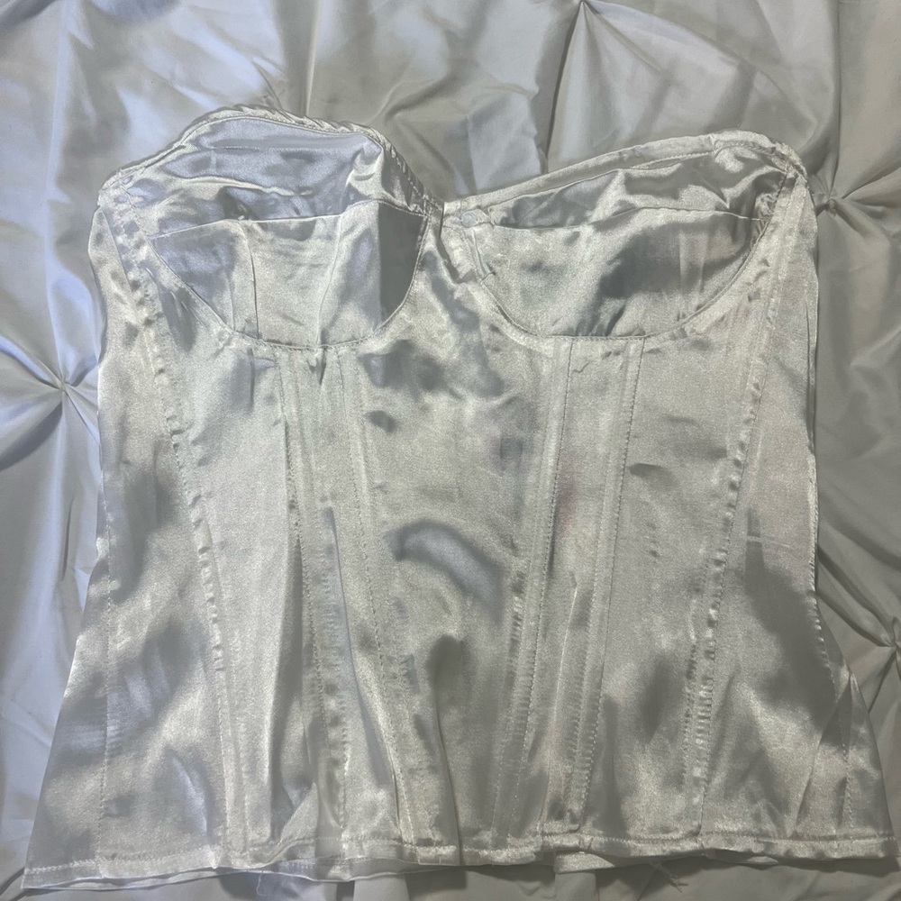 Elegant White Corset Top